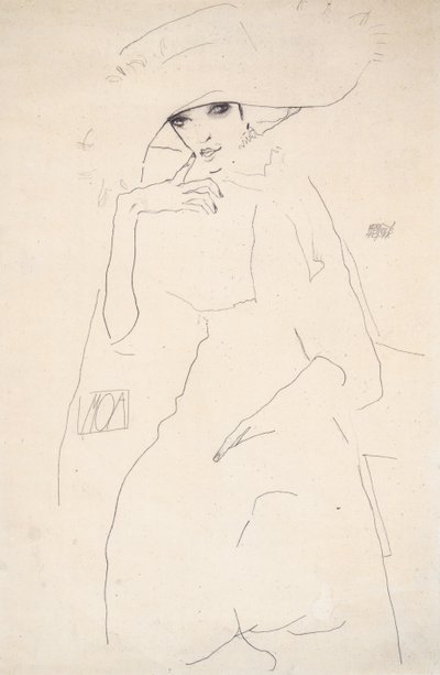 Portrait of the Dancer Moa by Egon Schiele